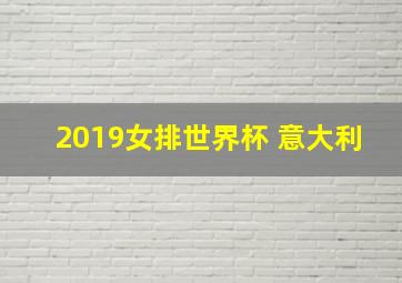 2019女排世界杯 意大利